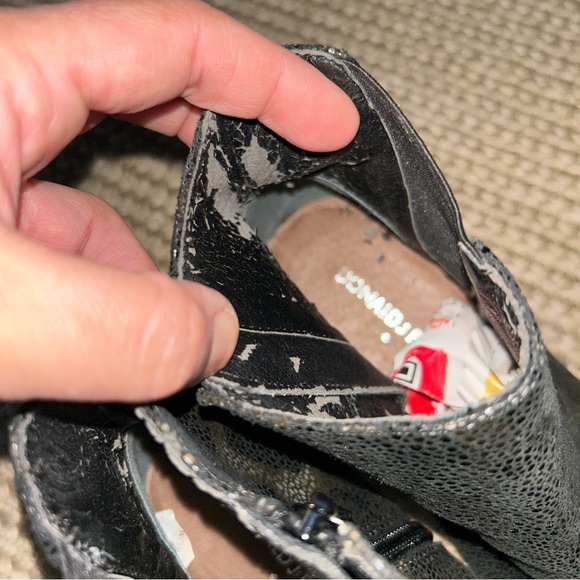 Donald J. Pliner Black and Brown Patterned Ankle Boots - Picture 4 of 4